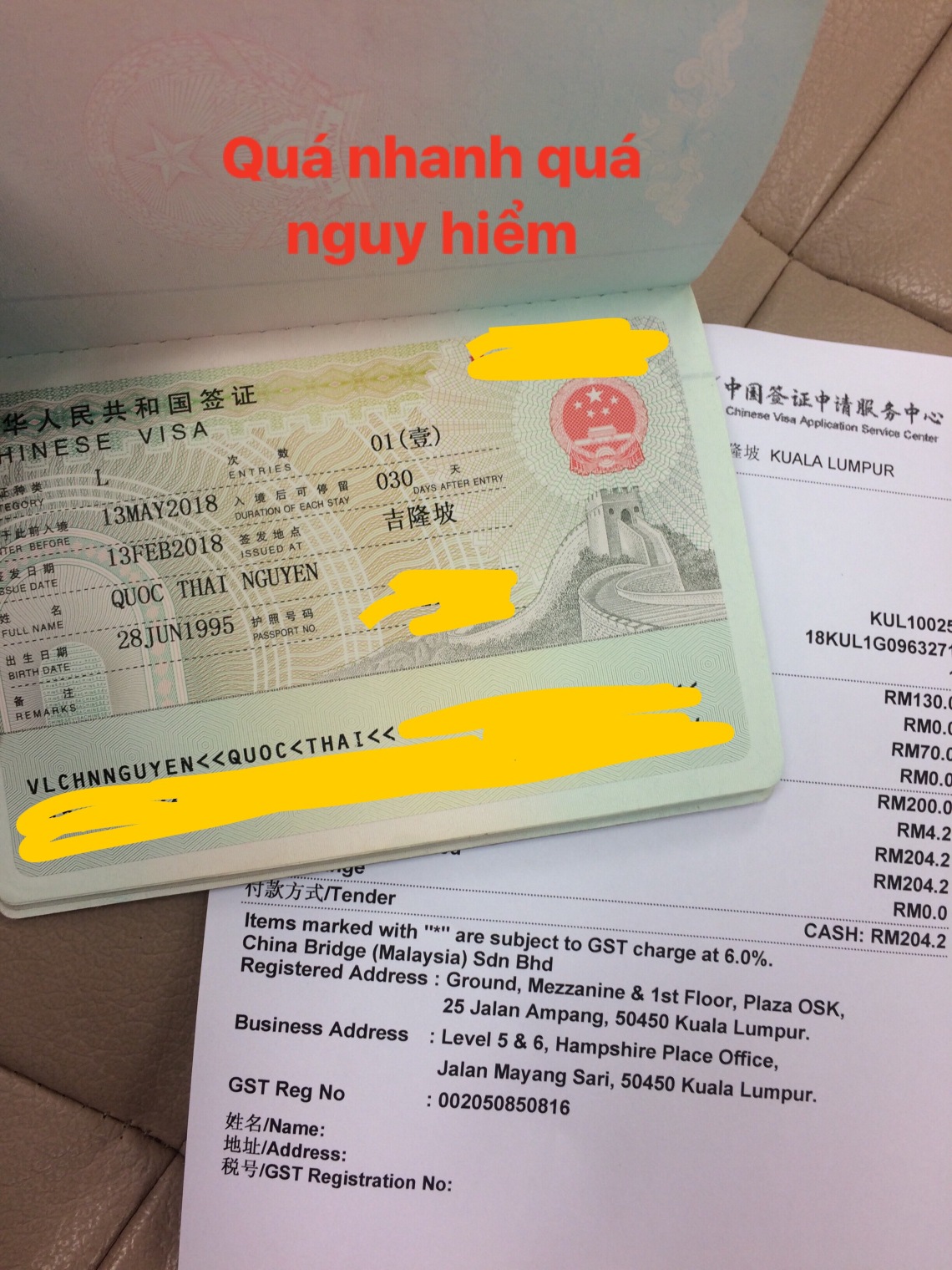 tourist visa to china from malaysia